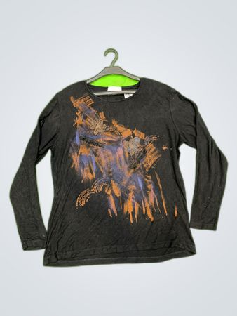 Edymir Printed Long-Sleeve Blouse