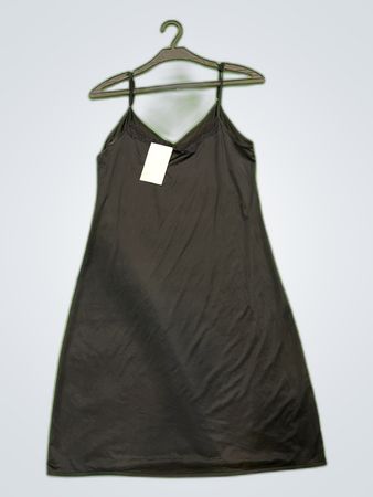 Unbranded Black Lace Trim Slip Dress