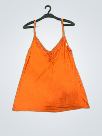 Orange Lace Trim Camisole