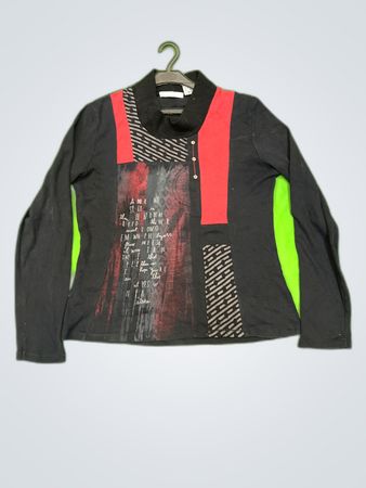 Armand Thierry Printed Long-Sleeve Blouse