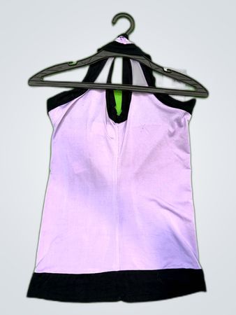 Lilac and Black Halter Neck Top