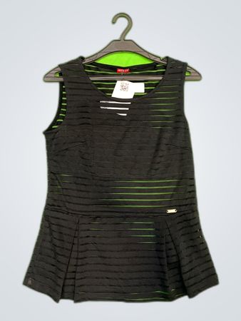 Guess Black Sleeveless Sheer Blouse