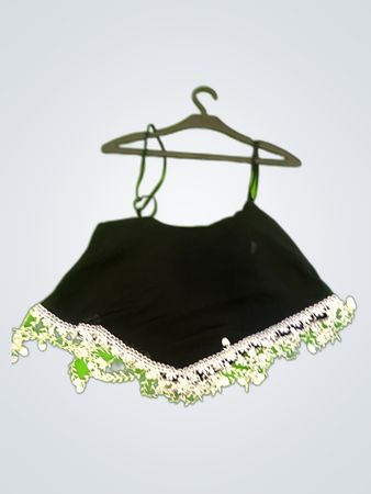 Black Lace Trim Camisole Top