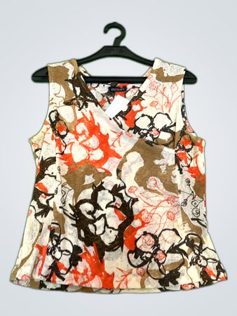 Monari Printed Sleeveless Blouse