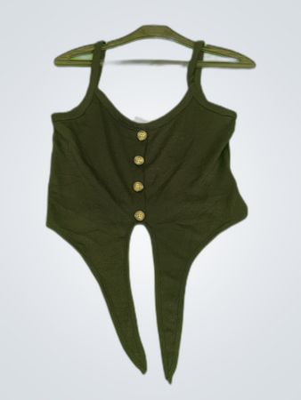 ZARA Black Button-Front Camisole Top