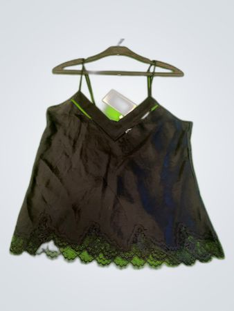 Black Lace-Trimmed Camisole
