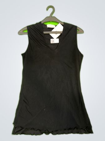 L&C Paris Black Sleeveless V-Neck Tank Top