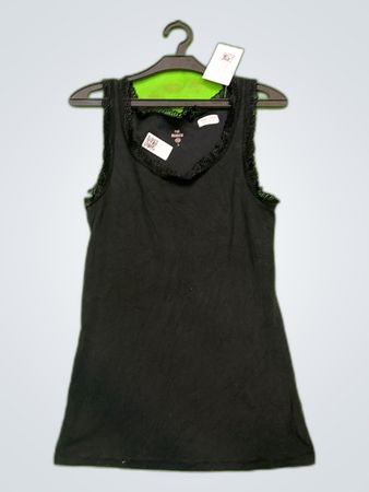 Black Lace Trim Camisole Top