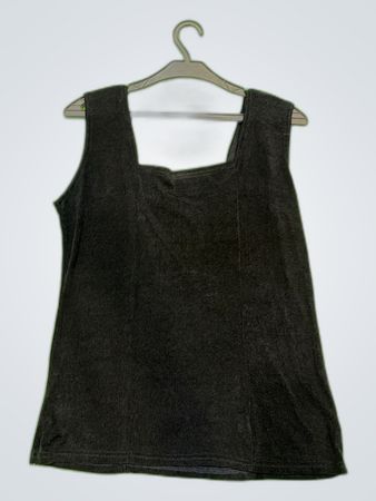Zara Black Sleeveless Denim Top