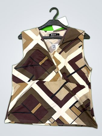 Geometric Pattern Sleeveless Top