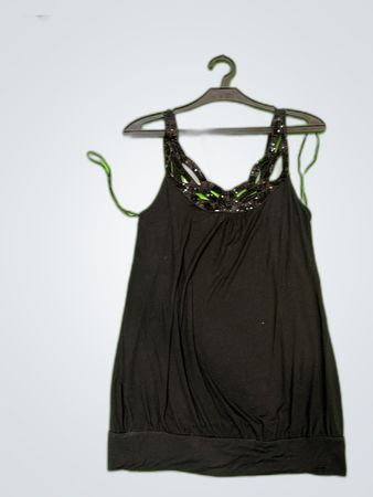 Camaïeu Black Sequin Strap Camisole