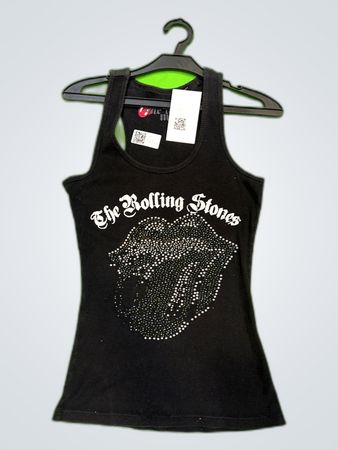 Rolling Stones Black Graphic Tank Top