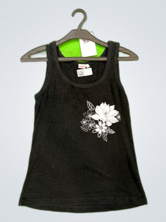 Black Floral Tank Top
