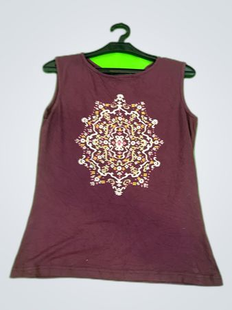 Kappani Embroidered Graphic Tank Top