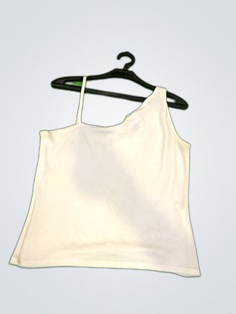 Pimkie One-Shoulder White Tank Top