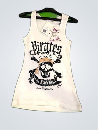 Rich & Famous Pirates Graphic Tank Top
