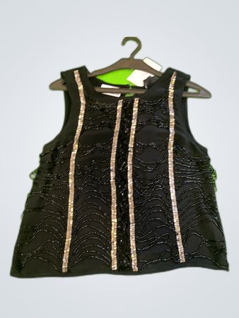 Topshop Beaded Sleeveless Blouse