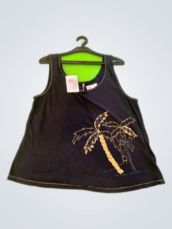 Jean Paul Gaultier Black Graphic Tank Top