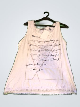 White Lace Trim Tank Top