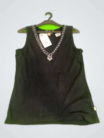 Boysense Black Chain Detail Tank Top