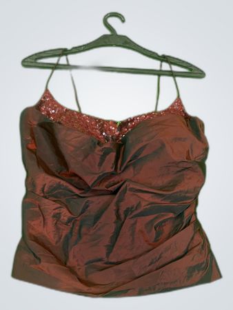 John Charles Collection Sequined Satin Camisole