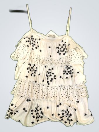 Look Star Print Ruffle Blouse