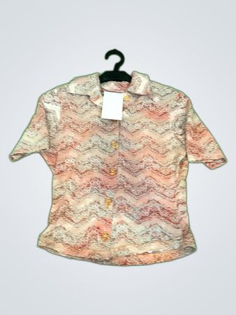 Unbranded Short Sleeve Zigzag Pattern Shirt