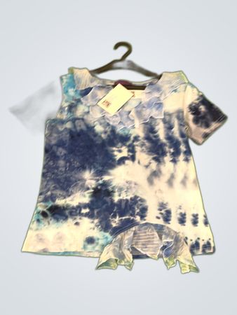 Cléarnice Paris Tie-Dye Ruffle Blouse
