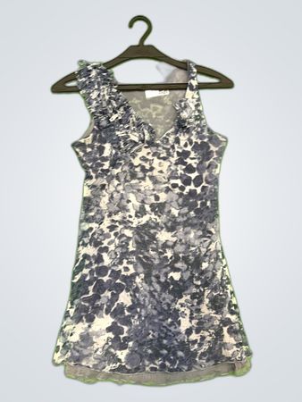 Zadig & Voltaire Abstract Print Ruffled Mini Dress