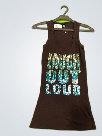 Blind Casual Graphic Sequined Tank Top