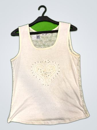ZE-ZE Lace Trim Tank Top