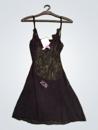 Unbranded Black Lace Mini Slip Dress