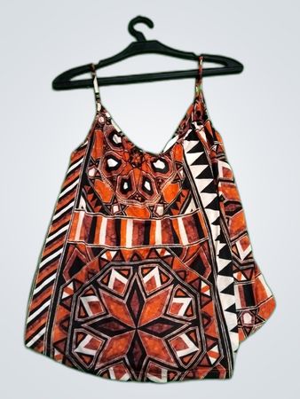 Blouse with Geometric Pattern