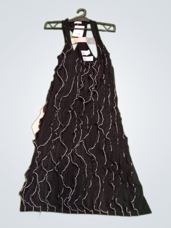 River Island Black Sleeveless Ruffle Dress