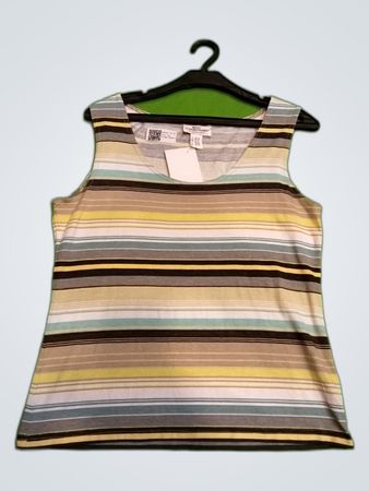 Best Connections Striped Basic Tank Top