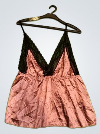 Pink Lace Trim Top