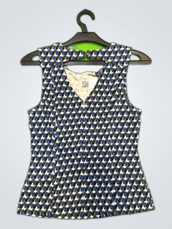 Vintage Vanguard Printed Sleeveless Blouse
