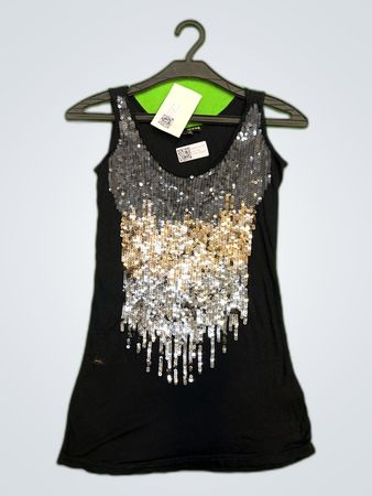 Tally Weijl Black Sequin Tank Top