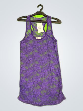 Purple Lace Tank Top