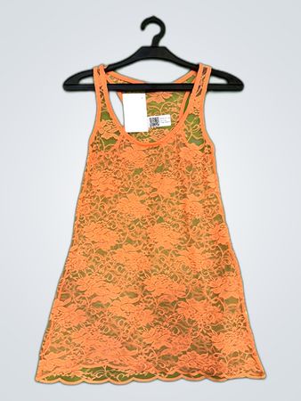 Amisu Orange Lace Camisole Top