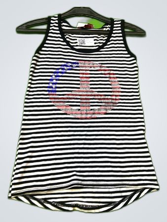 Unbranded Striped Graphic Tank Top