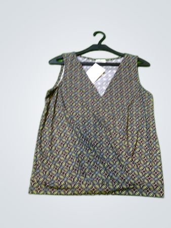 Cache Cache Printed V-Neck Blouse
