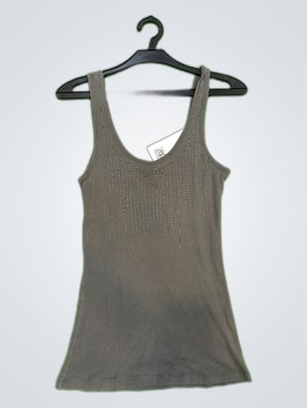 Fishbone Grey Sequin Tank Top
