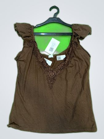 Blanche Porta Lace Ruffle Blouse