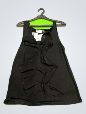 Vintage Vanguard Black Ruffle Blouse