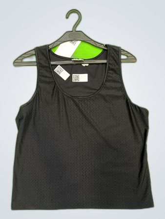 Secret Treasures Black Mesh Tank Top