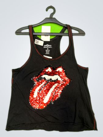 Rolling Stones Black Graphic Tank Top