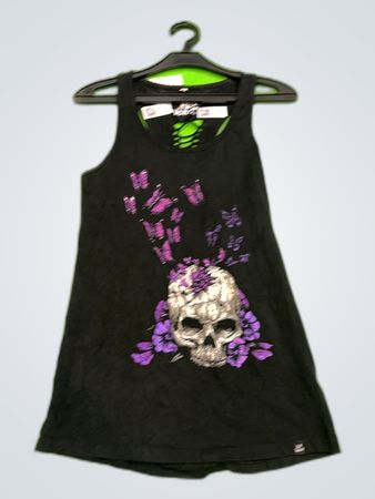 Unbranded Black Graphic Skull Tank Top