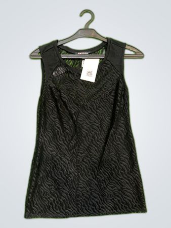Morgan Black Lace Sleeveless Blouse