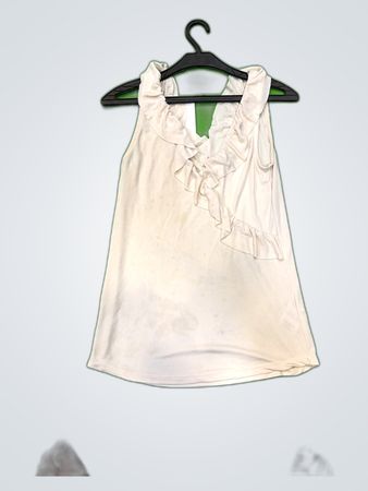 Zara Ruffle Sleeveless Blouse